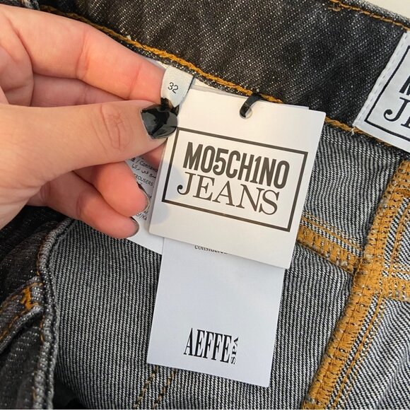 MOSCHINO JEANS High-Rise Flare-Leg Jeans in Black size 32 - Picture 9 of 10